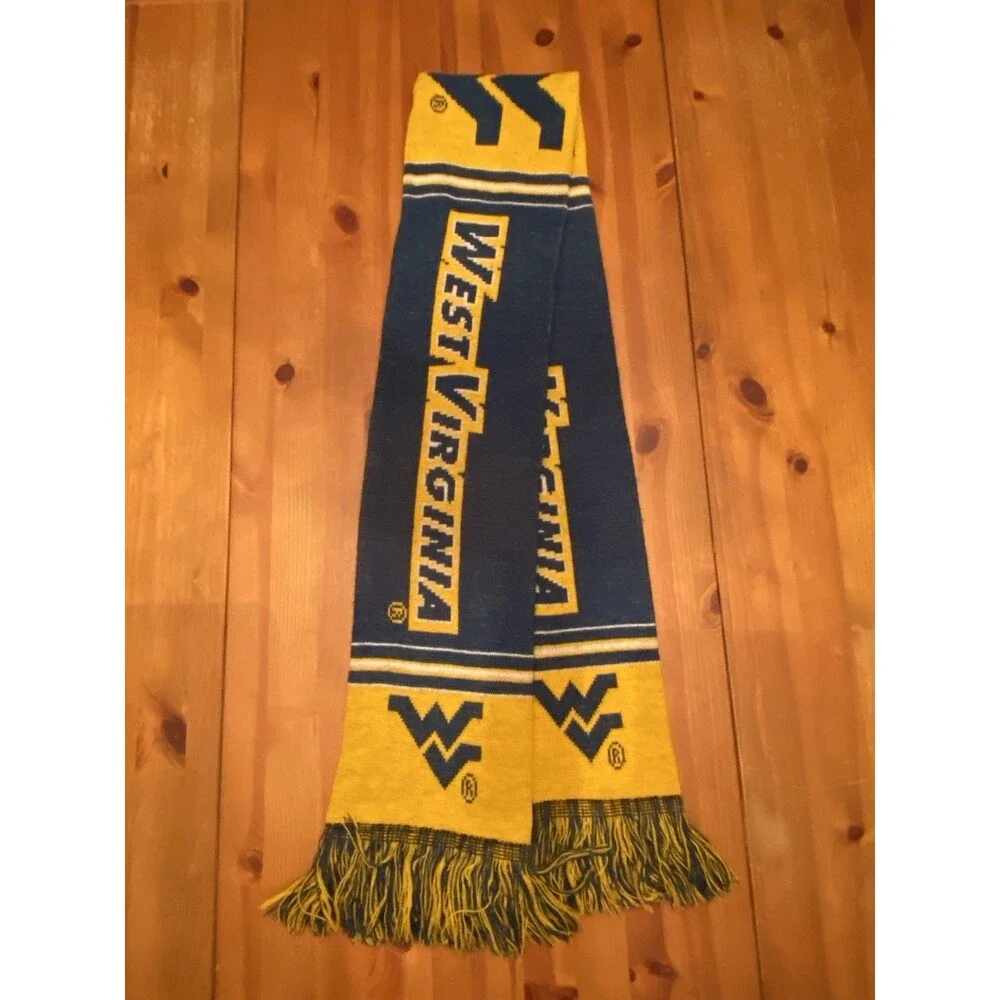 West Virginia Mountaineers Scarf Fringe Ends 64